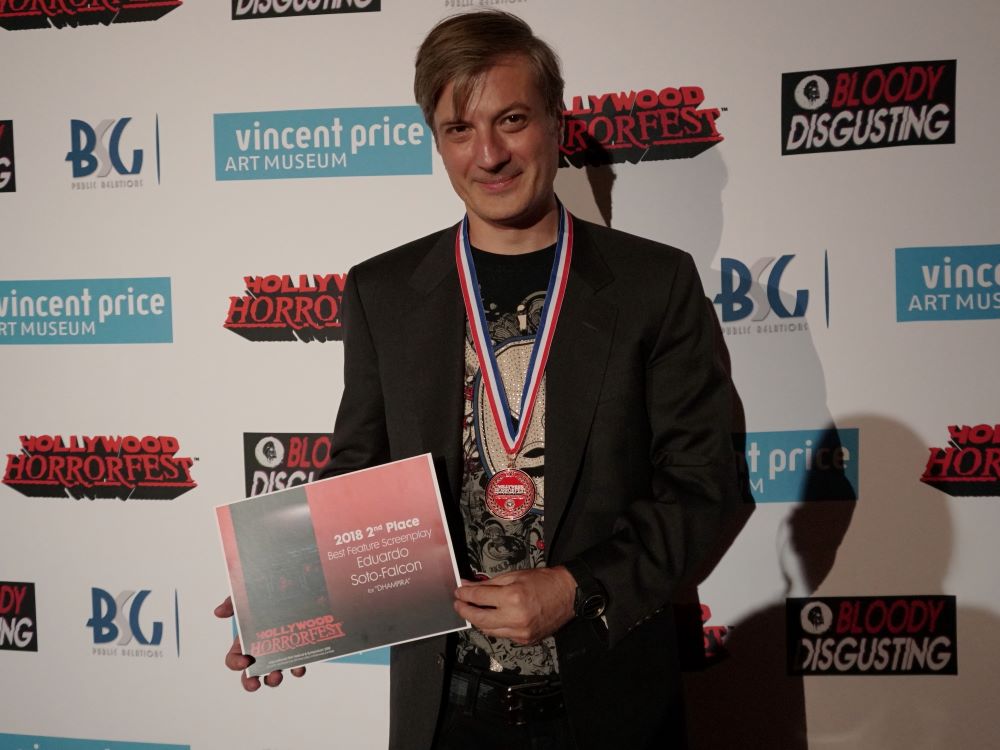 At the Hollywood HorrorFest with 2nd Place Best Feature Screenplay award.